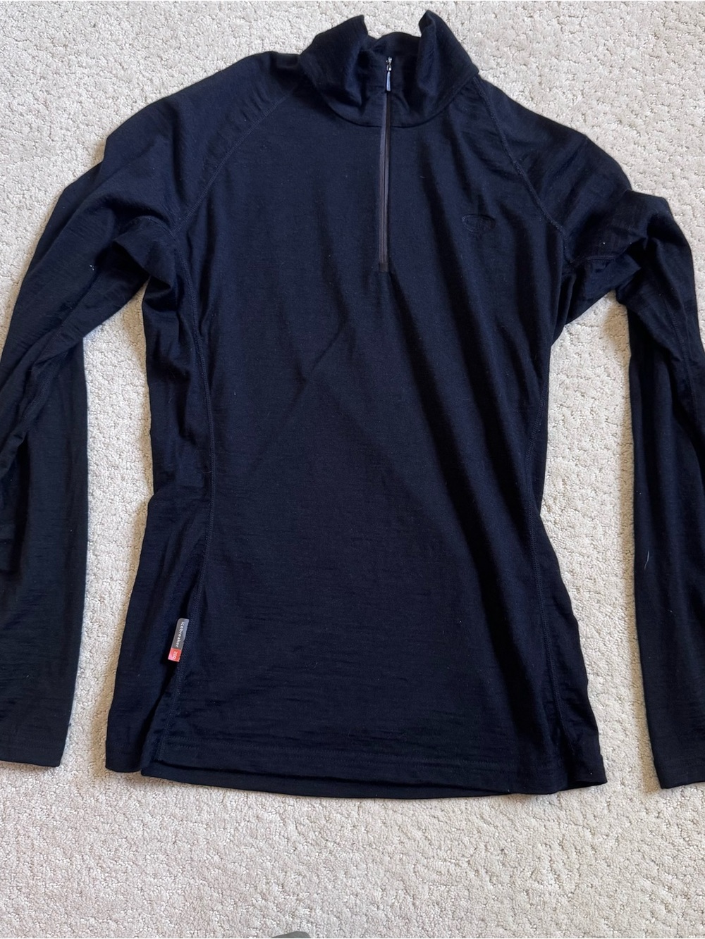 Icebreaker Bodyfit 200 Pure Merino Wool 1/4 Zip Base Layer Top Women's Large - Picture 1 of 9